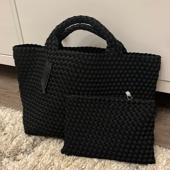 Naghedi Bags Naghedi St Barths Medium Tote Onyx Black New With Tags